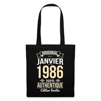 40-jähriges Jubiläum – Original – Januar 1986 - Stoffbeutel - Schwarz - Vorne