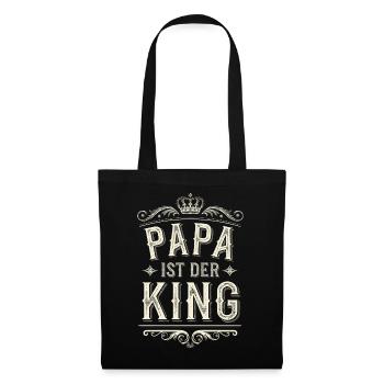 Dad Dicts Cadeau Drôle de Père Roi Couronne - Sac en tissu - noir - Devant