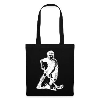 Motif floorball avec valeur de reconnaissance - Sac en tissu - noir - Devant
