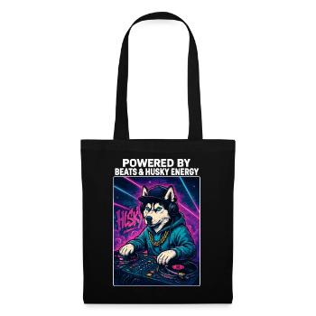 Husky DJ – Streetwear urbain avec Beats Energy - Sac en tissu - noir - Devant