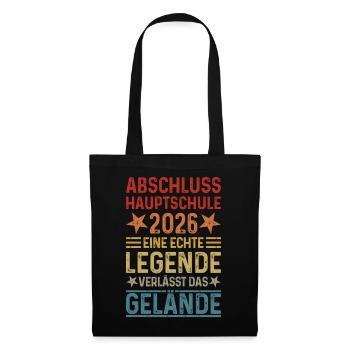 Graduation 2026 Hauptschule Hauptschulabschluss - Tote Bag - black - Front