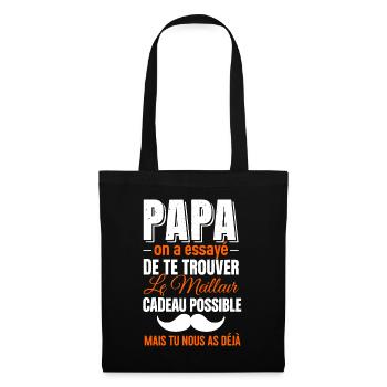 Dad looking for the perfect gift - Tote Bag - black - Front