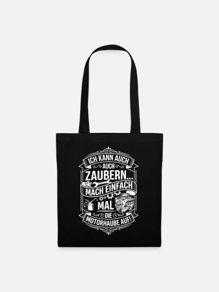 Magischer Motorhaubenwitz - Stoffbeutel - Schwarz