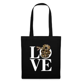 King Python Snakes LOVE Terrarium Python - Tote Bag - black - Front
