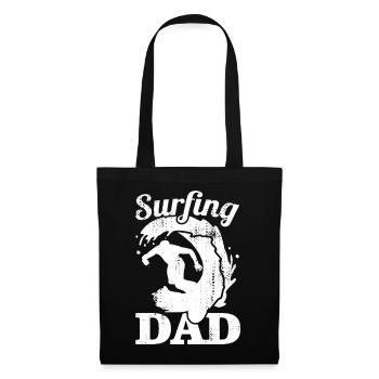 Surfer Papa - Stoffbeutel - Schwarz - Vorne