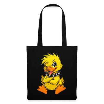Cute and bold duck - Tote Bag - black - Front