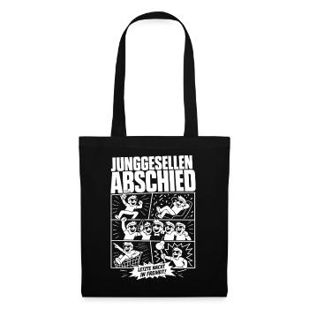 Junggesellen Abschied Party Comic - Stoffbeutel - Schwarz - Vorne