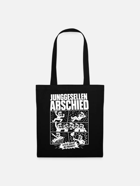 Junggesellen Abschied Party Comic - Stoffbeutel - Schwarz