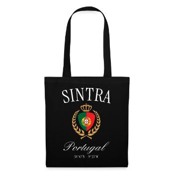 Couronne des armoiries Sintra Portugal – Souvenir de voyage - Sac en tissu - noir - Devant