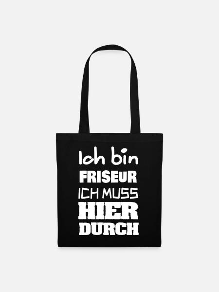 Friseur - Stoffbeutel - Schwarz
