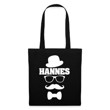 Hannes as a hipster - Tote Bag - black - Front