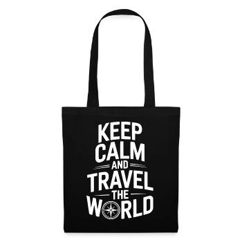 Keep Calm and Travel The World - Tote Bag - black - Front