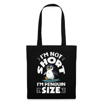 Pingouin mignon - Cadeau pour l’amoureux des manchots - Sac en tissu - noir - Devant
