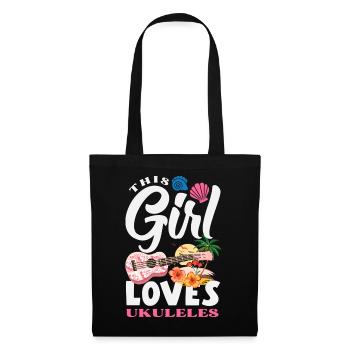 Funny Ukulele Designs and Sayings - Tote Bag - black - Front