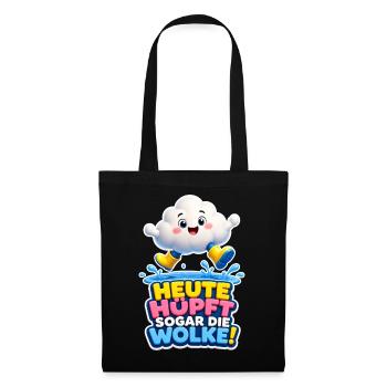 Nuages sautent aujourd’hui même la pluie de nuages Humour - Sac en tissu - noir - Devant