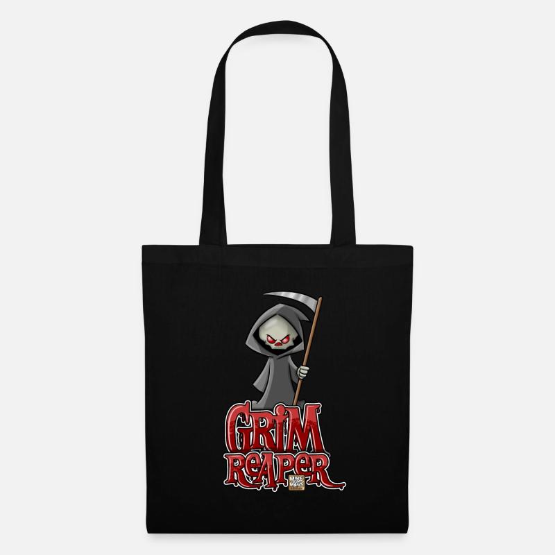 Cartoon grim reaper - Tote Bag - black