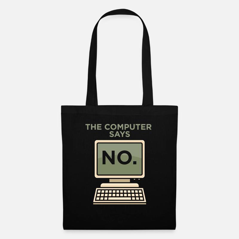 TECH GEEK: Computer Says No - Stoffbeutel - Schwarz