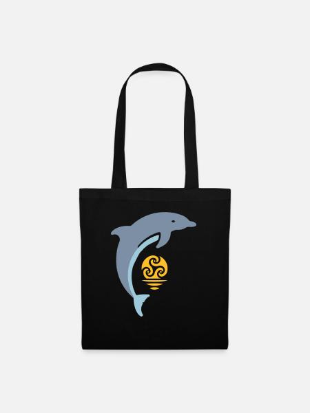 Tribal dolphin - Tote Bag - black