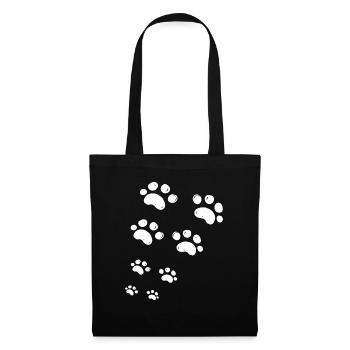 J aime mon chien - Sac en tissu - noir - Devant