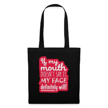 Mon visage le fera certainement - Sac en tissu - noir - Devant