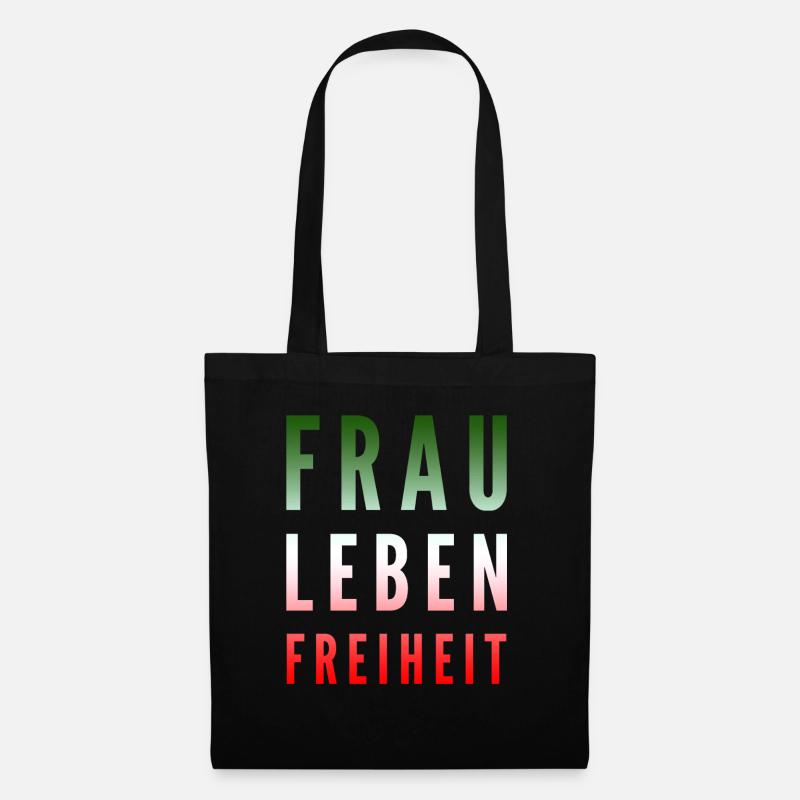 Frau Leben Freiheit Iran - Stoffbeutel - Schwarz