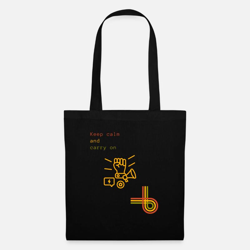 Keep calm and carry on - Tote Bag - black