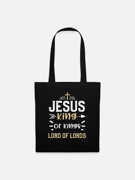 Jesus King Of Kings Lord Of Lords - Stoffbeutel - Schwarz