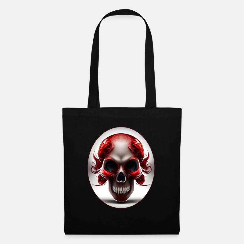 Darkside Design - Schädel Kunst 3 - Stoffbeutel - Schwarz