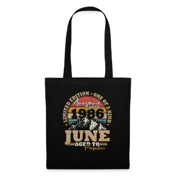 June 1986 Vintage Birthday Gift 37 Years - Tote Bag - black - Front