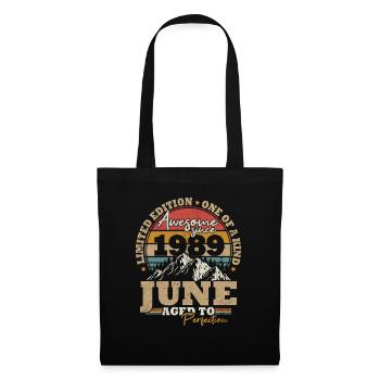 June 1989 Vintage Birthday Gift 34 Years - Tote Bag - black - Front