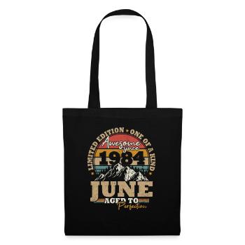 June 1984 Vintage Birthday Gift 39 Years - Tote Bag - black - Front