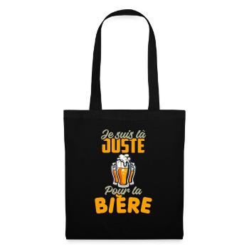 Je suis là juste pour la bière picoler 2 - Sac en tissu - noir - Devant
