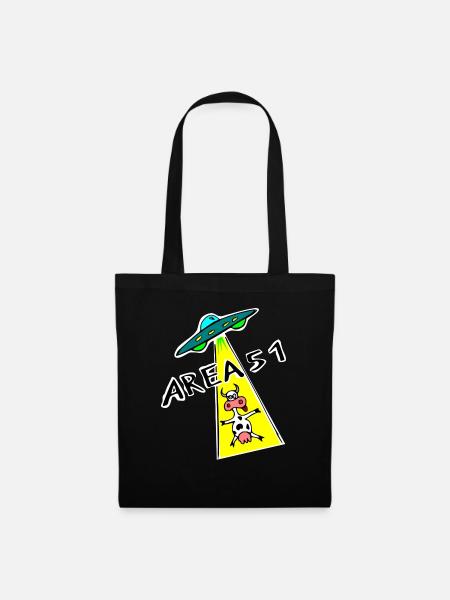 Ufo Kuh - Stoffbeutel - Schwarz