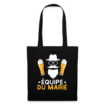 Marié Fête EVG Enterrement De Vie De Garçon Groupe - Sac en tissu - noir - Devant