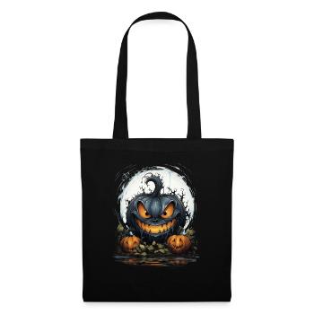 Scary Pumpkin Face I Spooky Halloween - Stoffbeutel - Schwarz - Vorne