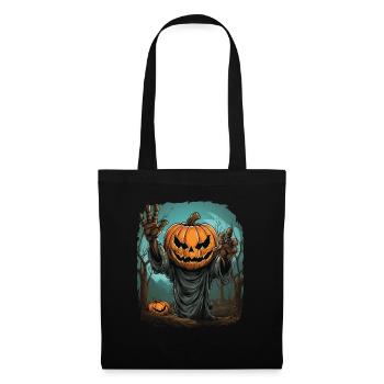 Halloween Mains émergentes Citrouille effrayante - Sac en tissu - noir - Devant