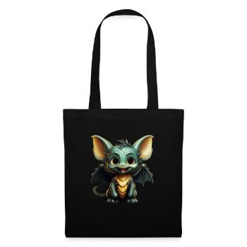 Chauve-souris Halloween I Cartoon Mignonne chauve-souris - Sac en tissu - noir - Devant