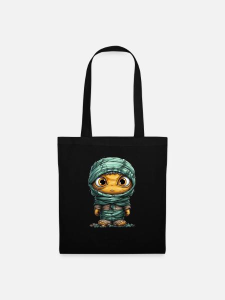 Halloween Spooky Cartoon Mummy - Stoffbeutel - Schwarz