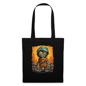 Halloween Spooky Cartoon Mummy - Sac en tissu - noir - Devant