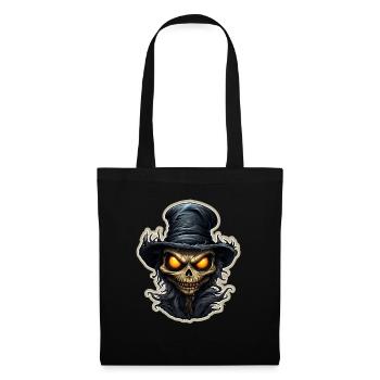 Scarecrow Halloween Cartoon Scary Scarecrow - Stoffbeutel - Schwarz - Vorne