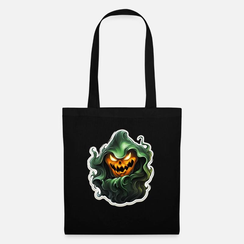 Ghost Lover Cartoon Style Halloween Ghost Spooky - Stoffbeutel - Schwarz