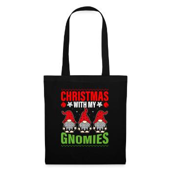 Noël avec mes gnomies - Sac en tissu - noir - Devant