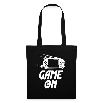 Game On Gamer Start On Game - Stoffbeutel - Schwarz - Vorne