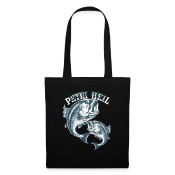 Pêche Vintage Poisson - Sac en tissu - noir - Devant