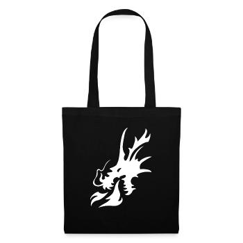 dragon26 blanc - Sac en tissu - noir - Devant
