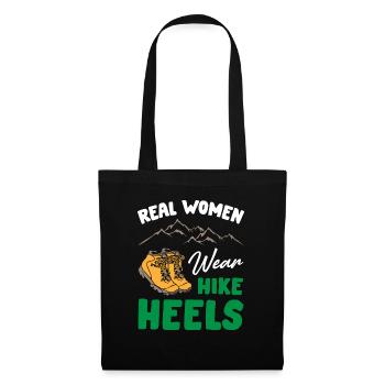 Funny Real Women Wear Hike Heels - Stoffbeutel - Schwarz - Vorne