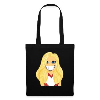 Blonde Frau verliebt - Stoffbeutel - Schwarz - Vorne