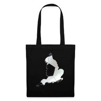 Angleterre | Vrai football | Carte - Sac en tissu - noir - Devant