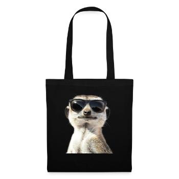 Meerkat with sunglasses - Tote Bag - black - Front