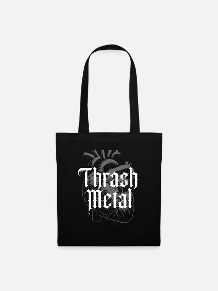Thrash Metal Herz - Stoffbeutel - Schwarz